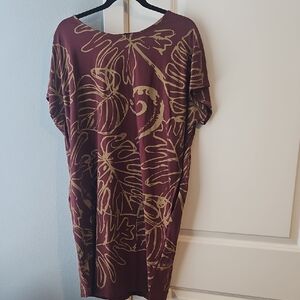 Tano Maroon and Gold Dress